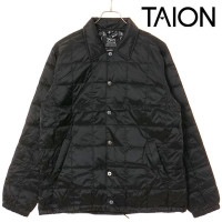 タイオン TAION ダウンコーチジャケット [TAION-109CHJ FW25] U DOWN COACH JACKET メンズ・レディース アウター インナーダウン 前開き BLACK 正規取扱