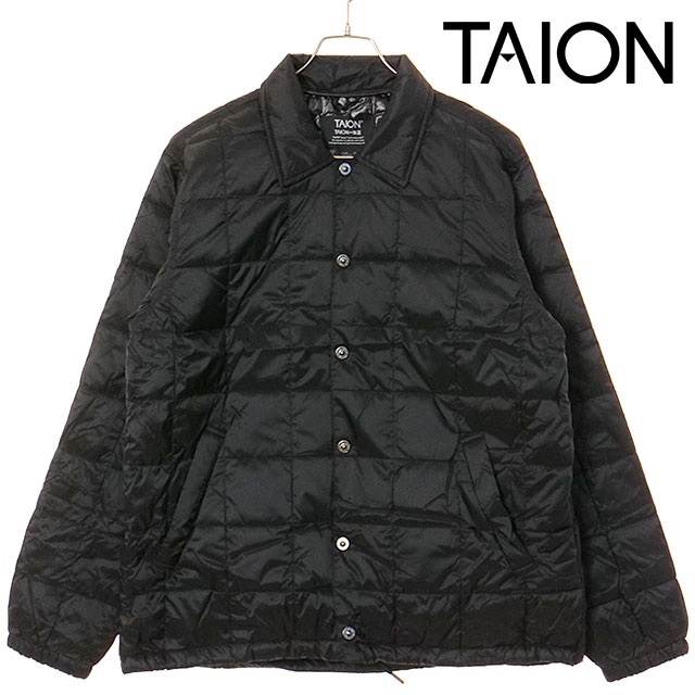 タイオン TAION ダウンコーチジャケット [TAION-109CHJ FW25] U DOWN COACH JACKET メンズ・レディース アウター インナーダウン 前開き BLACK 正規取扱店