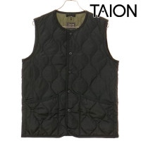 タイオン TAION ミリタリー クルーネックダウンベスト [TAION-004B2ML-1 FW25] U MILITARY CREW NECK DOWN VEST メンズ・レディース アウター イ