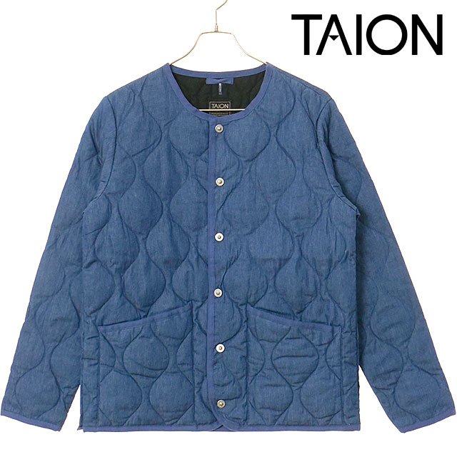 タイオン TAION ミリタリー クルーネックダウンジャケット [TAION-104B2ML-1 FW25] U MILITARY CREW NECK DOWN JKT メンズ・レディース アウター インナーダウン 前開き INDIGO-DENIM 正規取扱店