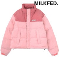 ミルクフェド MILKFED. バーパッチ パファージャケット [103254021004 FW25] BAR PATCH PUFFER JACKET レディース アウター 中綿ジャケット 防寒 ライ