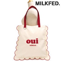 ミルクフェド MILKFED. ラッフル トートバッグ [103254053003 FW25] RUFFLE TOTE BAG レディース 鞄 肩掛け キャンバストート オフホワイト 【メール便配送】