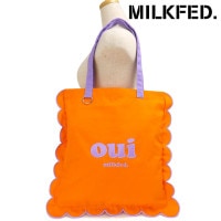 ミルクフェド MILKFED. ラッフル トートバッグ [103254053003 FW25] RUFFLE TOTE BAG レディース 鞄 肩掛け キャンバストート オレンジ 【メール便配送】 正
