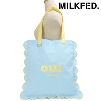 ミルクフェド MILKFED. ラッフル トートバッグ [103254053003 FW25] RUFFLE TOTE BAG レディース 鞄 肩掛け キャンバストート ライトブルー 【メール便配送】