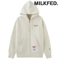 ミルクフェド MILKFED. チャンピオン スウェットジップフーディー [103254012001 FW25] MILKFED. x CHAMPION SWEAT ZIP HOODIE レディース 