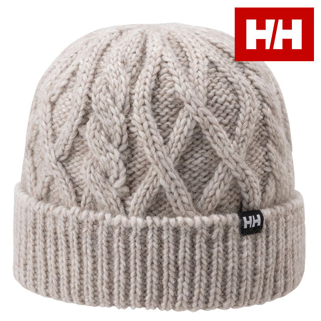 ヘリーハンセン HELLY HANSEN ケーブルビーニー [HC91856-IV FW25] Cable Beanie メンズ・レディース 帽子 ニット帽 保温 毛混 フリーサイズ アイボリー 【メール便配送】 正規取扱店