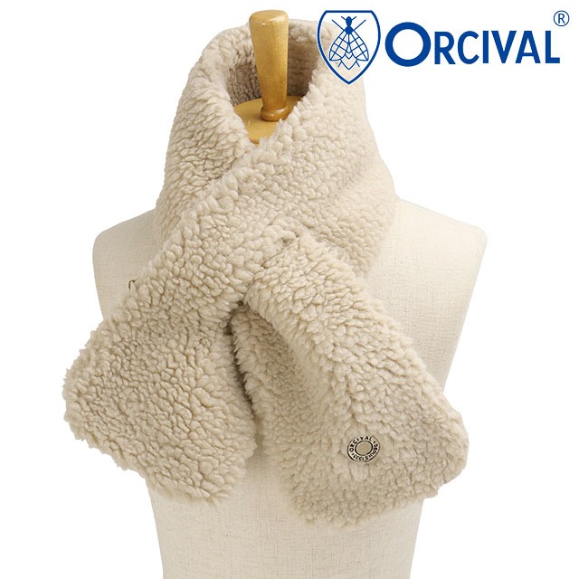 オーシバル ORCIVAL ウールボア スカーフ [OR-H0262-BFF FW25] WOOL BOA SCARF 日本製 メンズ・レディース 小物 アクセサリー マフラー 防寒 BEIGE 正規取扱店