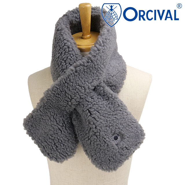 オーシバル ORCIVAL ウールボア スカーフ [OR-H0262-BFF FW25] WOOL BOA SCARF 日本製 メンズ・レディース 小物 アクセサリー マフラー 防寒 CHARCOAL 正規取扱店