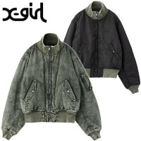 エックスガール X-girl リバーシブル エムエーワンジャケット [105254021002 FW25] FADED REVERSIBLE MA-1 JACKET レディース xgirl アウター 