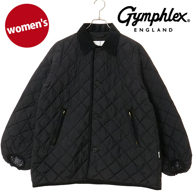 ジムフレックス Gymphlex キルトダウン パフスリーブ ミドルコート [#GY-A0717 NYM FW25] QUILT DOWN PUFF SLEEVE MIDDLE COAT レディース アウター キルティングコート ミドル丈 BLACK 正規取扱店