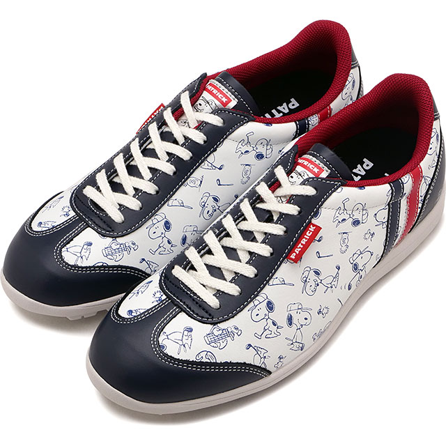 【返品送料無料】パトリック ゴルフ PATRICK GOLF ゴルフシューズ パミールカップ スヌーピー SNOOPY [G2340 FW25] PAMIR-CP/SNP レディース 靴 スパイクレス スニーカータイプ トリコロール WHT ホワイト系 正規取扱店