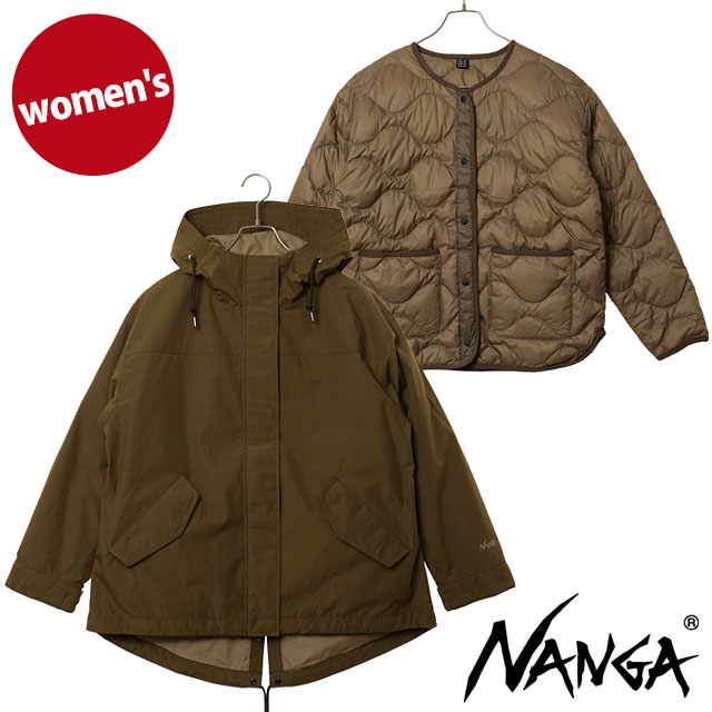 ナンガ NANGA レディース ヒノック ダウン 3in1 ジャケット ウィメンズ [N2530-0B036B FW25] HINOC DOWN 3 IN 1 JACKET W アウター 難燃素材 アウトドア ブラウン CYT 正規取扱店