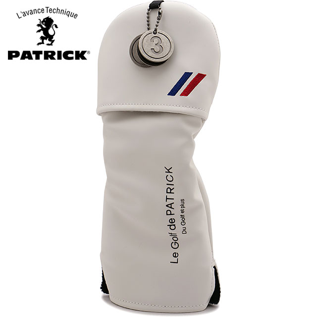 パトリック ゴルフ PATRICK GOLF フェアウェイウッド用ヘッドカバー [241-820 FW24] HEAD COVER FW 200cc対応 番手変換プレート付き WHT ホワイト系 正規取扱店