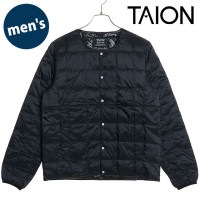 タイオン TAION クルーネックボタンダウンジャケット [TAION-104 FW24] M CREW NECK DOWN JKT メンズ アウター インナーダウン ベーシック BLACK 正規取扱