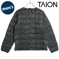 タイオン TAION クルーネックボタンダウンジャケット [TAION-104 FW24] M CREW NECK DOWN JKT メンズ アウター インナーダウン ベーシック D.CHARCOAL