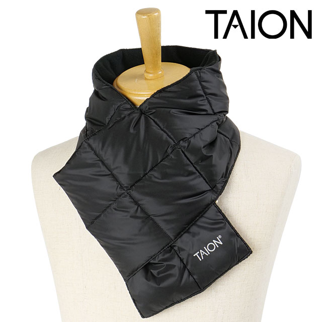 タイオン TAION ベーシック ダウンスカーフ [TAION-201A FW24] BASIC DOWN SCARF メンズ・レディース ダウンマフラー ネックウォーマー 防寒 BLACK 正規取扱店