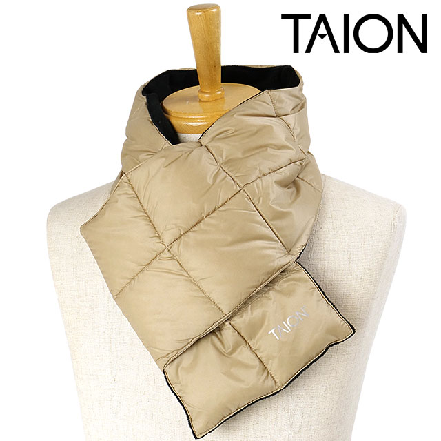 タイオン TAION ベーシック ダウンスカーフ [TAION-201A FW24] BASIC DOWN SCARF メンズ・レディース ダウンマフラー ネックウォーマー 防寒 S.BEIGE 正規取扱店