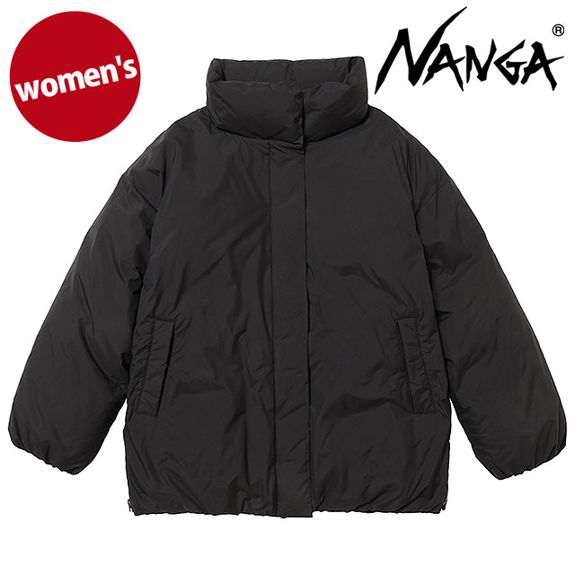 ナンガ NANGA スタンドカラーダウンジャケット ウィメンズ [ND2442-1A602-B FW24] W STAND COLLAR DOWN JACKET レディース アウター ダウンパーカー ゆったりシルエット アウトドア BLK 正規取扱店