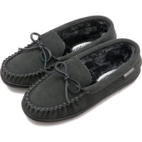 ミネトンカ MINNETONKA フラットシューズ ケイデンス [40604 FW24] CADENCE レディース 靴 ファーモカシン 日本限定 Charcoal 正規取扱店|MINNETONKA（