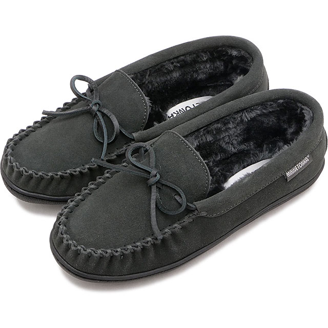 ミネトンカ MINNETONKA フラットシューズ ケイデンス [40604 FW24] CADENCE レディース 靴 ファーモカシン 日本限定 Charcoal 正規取扱店