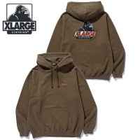 エクストララージ XLARGE フーデッドスウェットシャツ [101254012010 FW25] OLD OG HOODED SWEATSHIRT メンズ トップス プルオーバー パーカー ブラウン