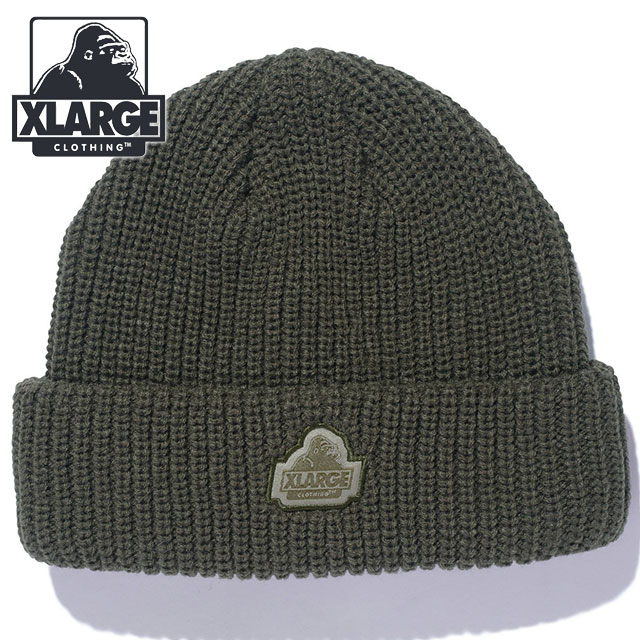 エクストララージ XLARGE カフビーニー [101254051008 FW25] SLANTED OG CUFF BEANIE メンズ 帽子 ニットキャップ オリーブ 【メール便配送】 正規取扱店