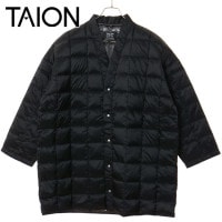 タイオン TAION ハンテンダウンカーディガン [TAION-101HT FW25] U HANTEN DOWN CARDIGAN メンズ・レディース アウター 半纏 ロング丈 前開き BLACK 