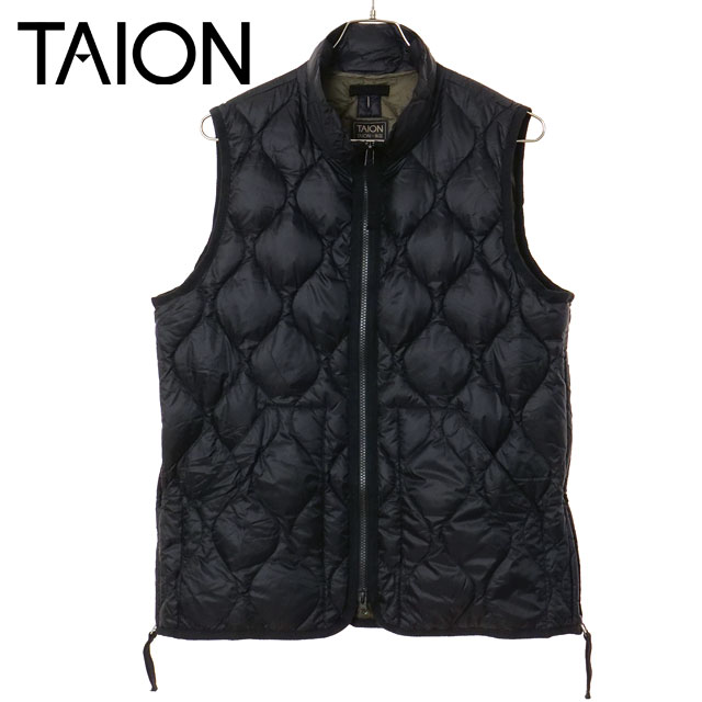 タイオン TAION ミリタリー ハイネックダブルジップダウンベスト [TAION-002ALSZML-1 FW25] U MILITARY HI NECK W-ZIP DOWN VEST メンズ・レディース アウター インナーダウン ソフトシェル BLACK 正規取扱店