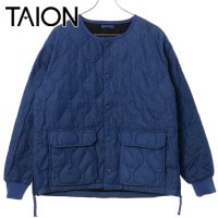 タイオン TAION ミリタリー クルーネックダウンカーディガン [TAION-104PML-1 FW25] U MILITARY CREW NECK DOWN CARDIGAN メンズ・レディース 