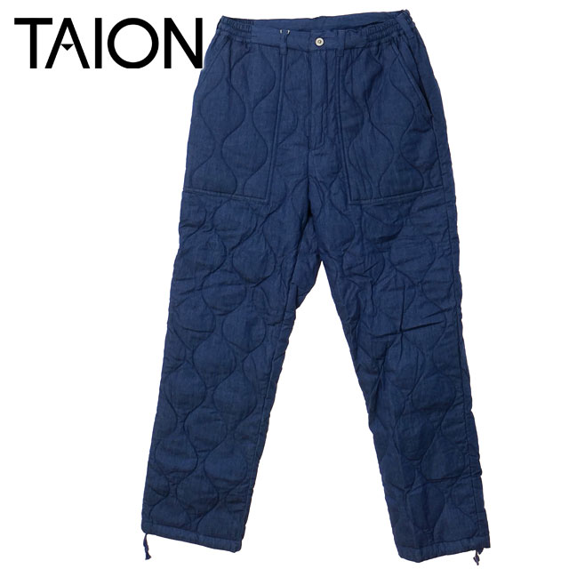 タイオン TAION ミリタリー ダウンパンツ [TAION-131ML-1 FW25] U MILITARY DOWN PANTS メンズ・レディース ボトムス インナーダウン ロングパンツ INDIGO-DENIM 正規取扱店