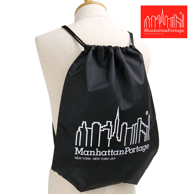マンハッタンポーテージ Manhattan Portage ドローストリングバッグ [TWCH-5006US-PROMO FW25] DRW-STRING BAG メンズ・レディース 鞄 ナップサック ジムバッグ BLK 【メール便配送】 正規取扱店