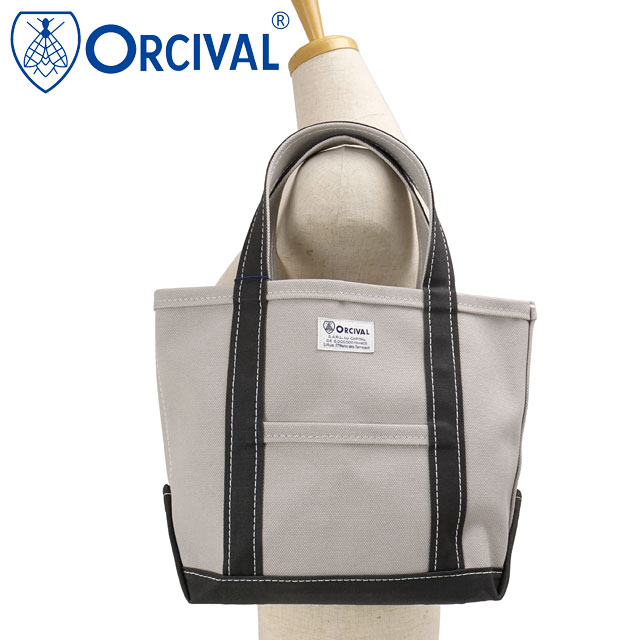 オーシバル ORCIVAL トートバッグ スモール [OR-H0285-KWC] TOTE BAG SMALL メンズ・レディース ユニセックス 鞄 日本製 キャンバストート 小サイズ 帆布 グレー ICE-GREY/CHARCOAL 正規取扱店
