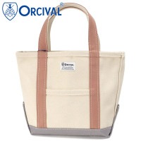 Х ORCIVAL ȡȥХå ⡼ [OR-H0285-KWC] TOTE BAG SMALL 󥺡ǥ ˥å   Хȡ   ۥ磻ȷ ECRU/SMOKY-PINK/GREY 谷Ź