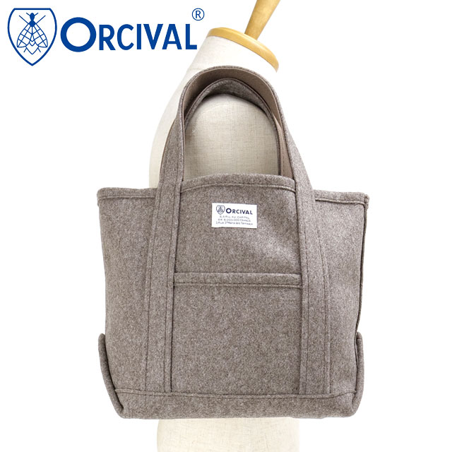 オーシバル ORCIVAL ヘビーメルトン トートバッグ スモール [OR-H0241-HML FW25] HEAVY MELTON TOTE BAG SMALL メンズ・レディース ユニセックス 鞄 日本製 メルトントート 小サイズ ウール ベージュ TOP-BEIGE 正規取扱店