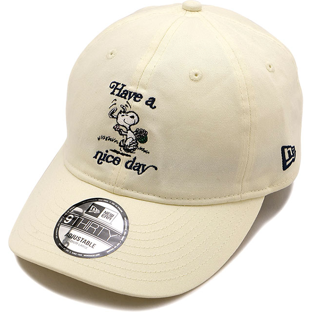 ニューエラ キャップ NEW ERA CAP 9THIRTY ピーナッツ [14682587 FW25] 930 PEANUTS HAVE A NICE DAY メンズ・レディース スヌーピー コラボ 帽子 クロームホワイト 正規取扱店