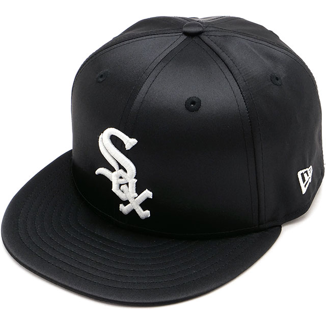 ニューエラ キャップ NEW ERA CAP 59FIFTY サテン シカゴ・ホワイトソックス [14668126 FW25] 5950 SATIN CHIWHI メンズ・レディース 帽子 ブラック 正規取扱店