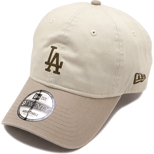 ニューエラ キャップ NEW ERA CAP 9TWENTY チェーンステッチ ロサンゼルス・ドジャース [14668019 FW25] 920CS MLB CHAIN LOSDOD メンズ・レディース 帽子 アイボリー/アッシュブラウン 正規取扱店