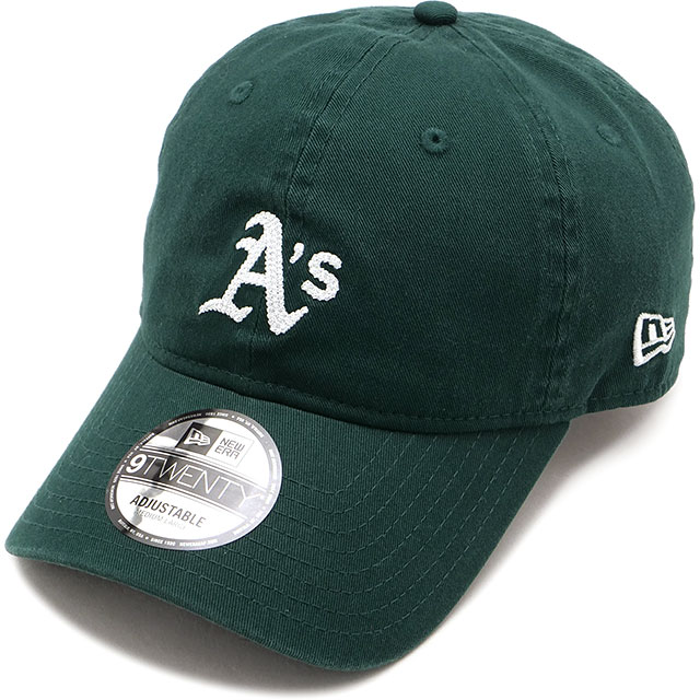 ニューエラ キャップ NEW ERA CAP 9TWENTY チェーンステッチ オークランド・アスレチックス [14668015 FW25] 920CS MLB CHAIN OAKATH メンズ・レディース 帽子 ダークグリーン 正規取扱店