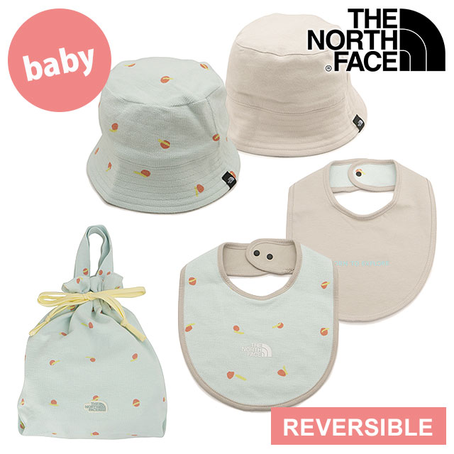 ザ・ノース・フェイス THE NORTH FACE ベビーハット&ビブセット [NNB02610-WG SS26] Baby Hat & Bib Set ギフト 出産祝い プレゼント ウォブリングキュレーショ 【メール便配送】 正規取扱店