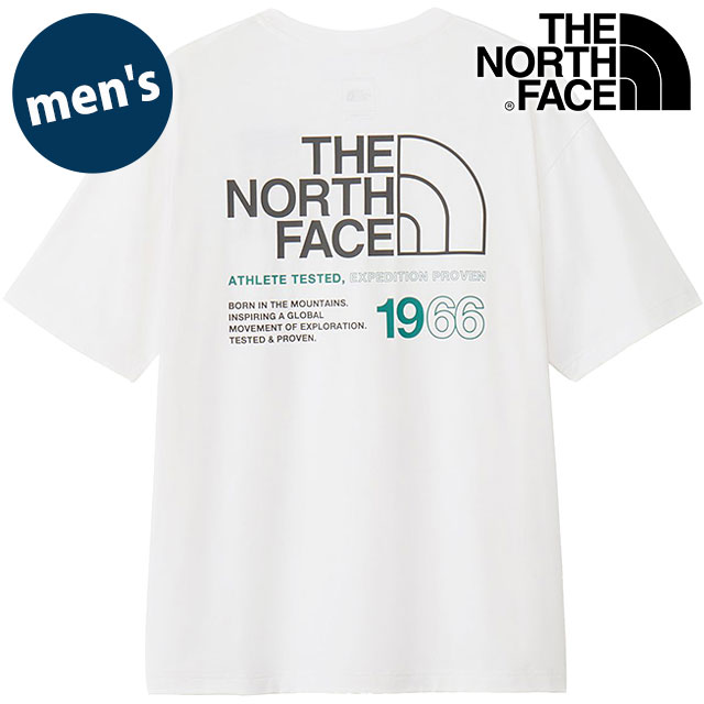 ザ・ノース・フェイス THE NORTH FACE ショートスリーブイーエス66ロゴワイドティー [NT32597-W SS25] S/S ES 66 Logo Wide Tee メンズ TNF アウトドア トップス 半袖Tシャツ 抗菌防臭 ホワイト 【メール便配送】 正規取扱店