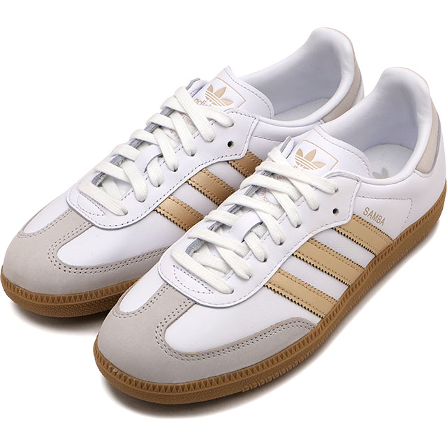 アディダス オリジナルス adidas Originals スニーカー レディース サンバ OG ウィメンズ [IH9127 SS26] SAMBA OG W ローカット 白 フットウェアホワイト/ワンダーゴールドメタリック/グレーワン
