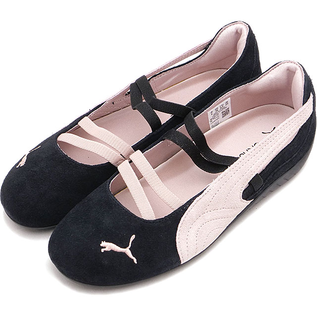 プーマ PUMA スニーカー レディース スピードキャット バレエ スエード ウィメンズ [401287-02 SS26] SPEEDCAT BALLET SD WNS 薄底 フェミニン タウン カジュアル ブラック PUMA-Black
