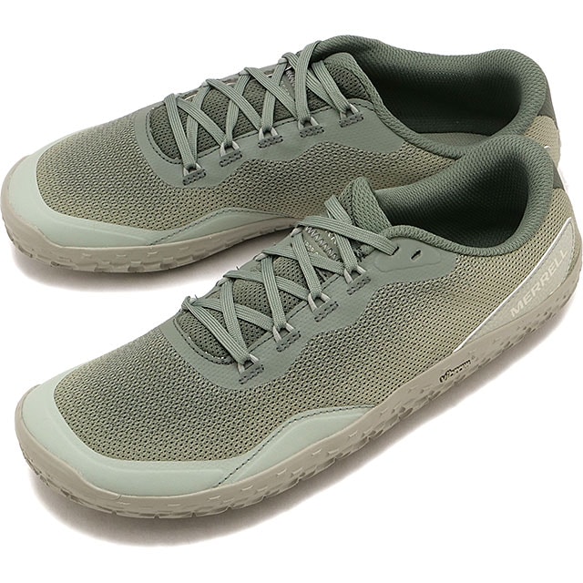 メレル MERRELL メンズ ベイパー グローブ 7 [J00003345 SS26] M VAPOR GLOVE 7 ベアフットシューズ 裸足感覚 薄底スニーカー タウン WHITE-SAGE グレー