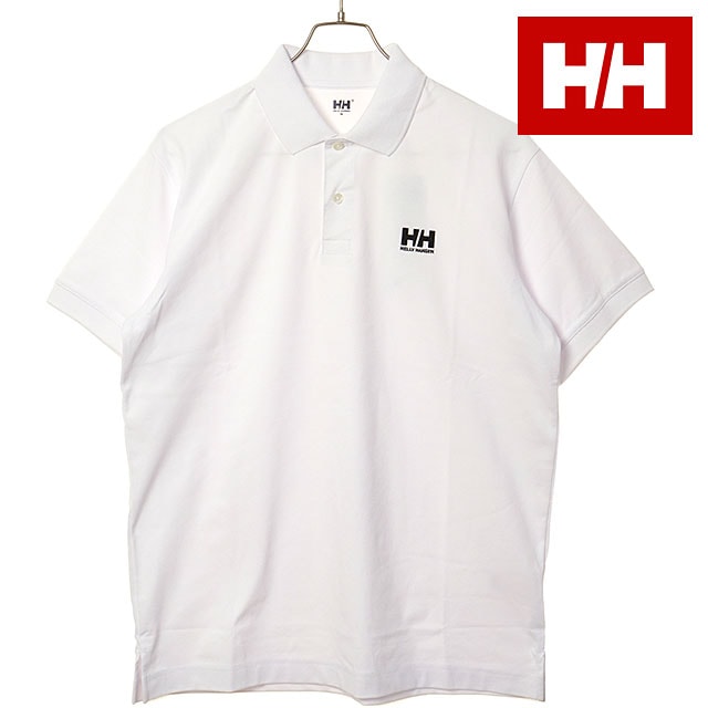 ヘリーハンセン HELLY HANSEN ポロシャツ メンズ ショートスリーブワンポイントロゴポロ [HE32643-CW SS26] S/S One Point Logo Polo 半袖 無地 UVカット 白 クリアホワイト 【メール便配送】