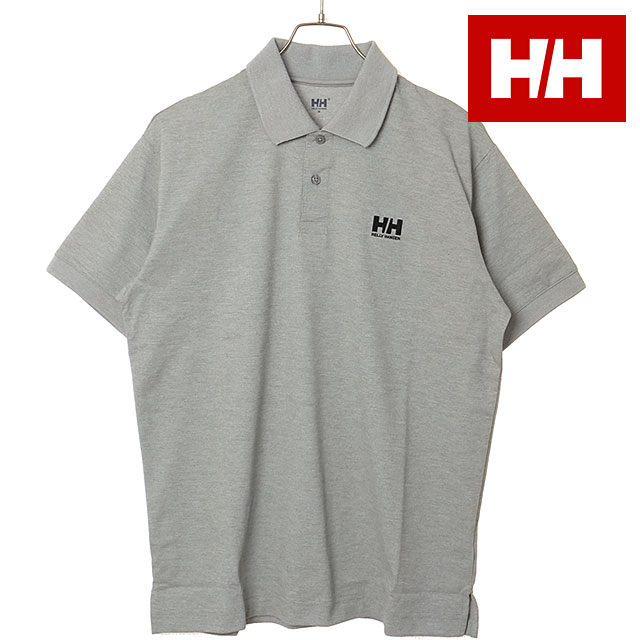 ヘリーハンセン HELLY HANSEN ポロシャツ メンズ ショートスリーブワンポイントロゴポロ [HE32643-Z SS26] S/S One Point Logo Polo 半袖 無地 UVカット ミックスグレー 【メール便配送】