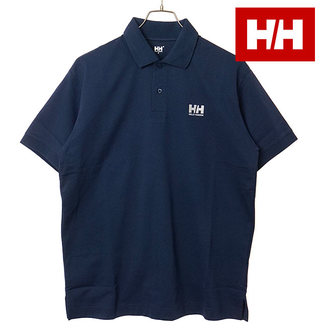 ヘリーハンセン HELLY HANSEN ポロシャツ メンズ ショートスリーブワンポイントロゴポロ [HE32643-ON SS26] S/S One Point Logo Polo 半袖 無地 UVカット 紺 オーシャンネイビー 【メール便配送】