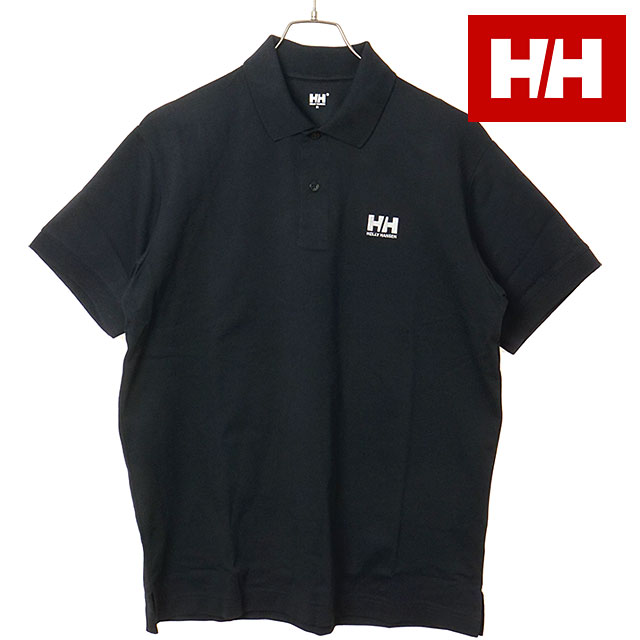 ヘリーハンセン HELLY HANSEN ポロシャツ メンズ ショートスリーブワンポイントロゴポロ [HE32643-K SS26] S/S One Point Logo Polo 半袖 無地 UVカット 黒 ブラック 【メール便配送】