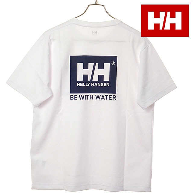 ヘリーハンセン HELLY HANSEN Tシャツ メンズ ショートスリーブビーウォーターロゴティー [HOE62623-CW SS26] S/S Be With Water Logo Tee 半袖 バックプリント ポケットTee 白 クリアホワイト 【メール便配送】