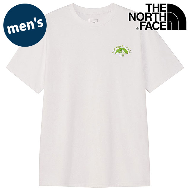 ザ・ノース・フェイス THE NORTH FACE Tシャツ メンズ ショートスリーブイーエスマウンテンロゴティー [NT32686-W SS26] S/S ES Mountain Logo Tee 半袖 パフォーマンスウェア 白 ホワイト 【メール便配送】