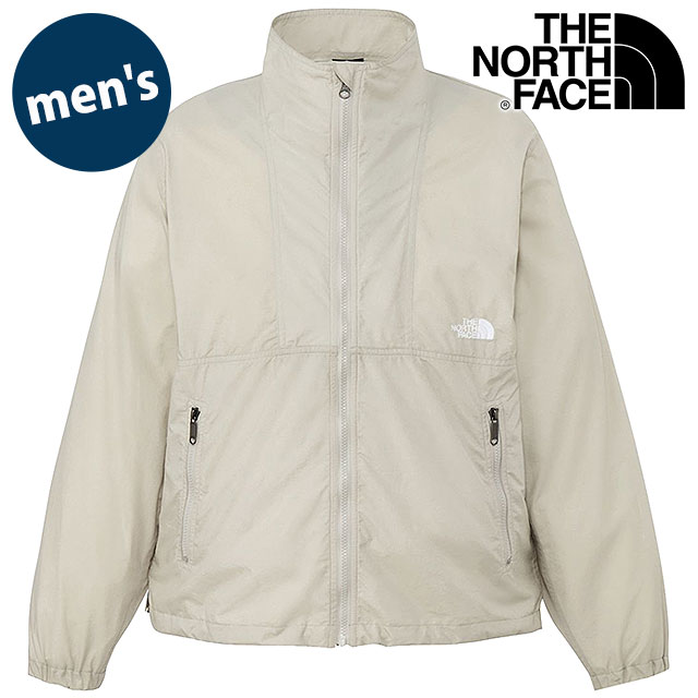 ザ・ノース・フェイス THE NORTH FACE メンズ コンパクトブルゾン [NP22631-FI SS26] Compact Blouson ナイロン マンウテンジャケット 撥水 防風 軽量 収納 ライトベージュ フォッシルアイボリー